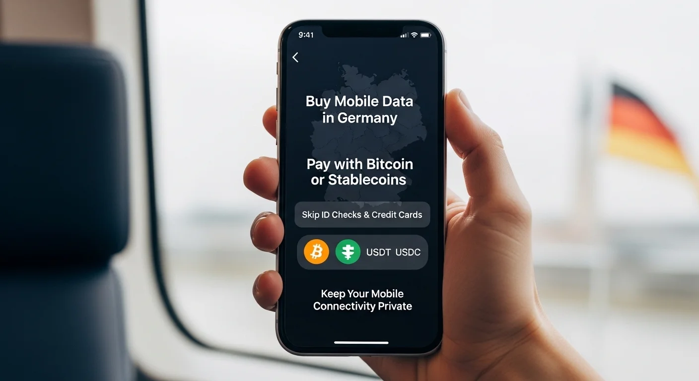 Crypto eSIM for Germany: Buy Mobile Data with Bitcoin